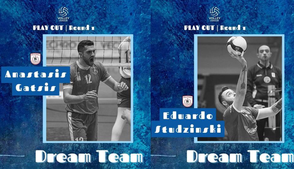 Δύο παίκτες του ΦΙΛΙΠΠΟΥ στην Dream Team του Α' γύρου των πλέι άουτ της Volley League