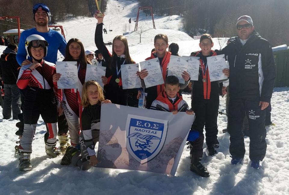 Ο ΕΟΣ Νάουσας στον 2ο αγώνα Παμπαίδων Παγκορασίδων αλπικών αγωνισμάτων
