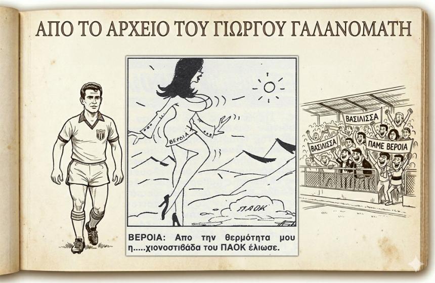 Ρετρό Σκίτσα της Βέροιας: Η "Βασιλική" νίκη επί του ΠΑΟΚ στην Τούμπα!