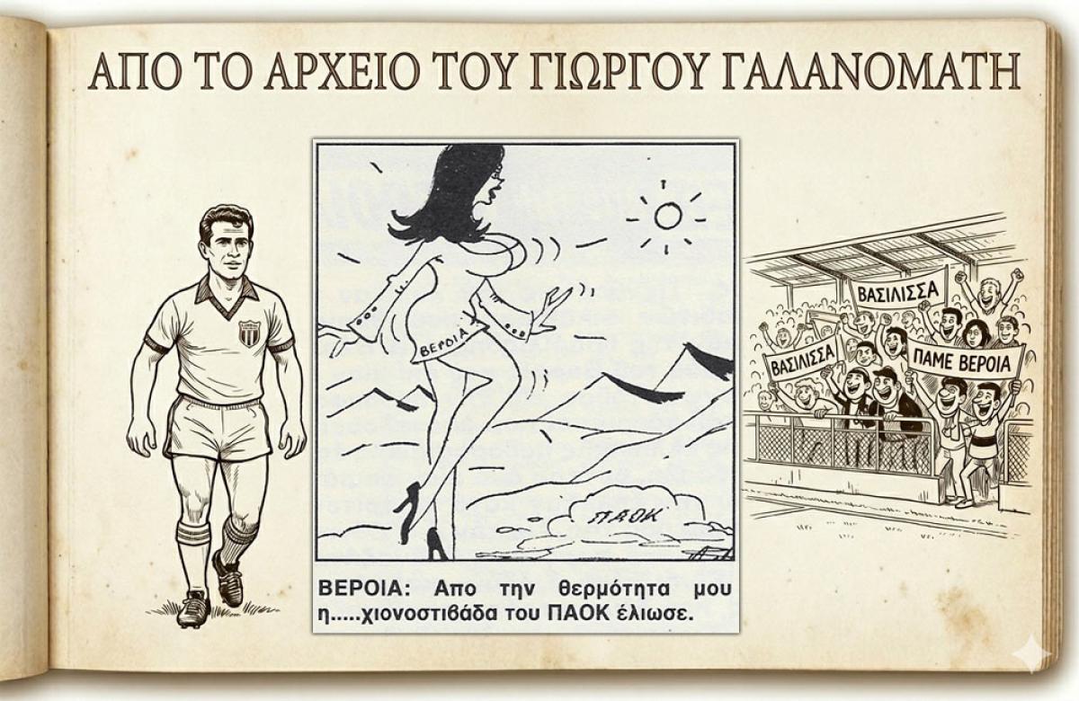 Ρετρό Σκίτσα της Βέροιας: Η "Βασιλική" νίκη επί του ΠΑΟΚ στην Τούμπα!