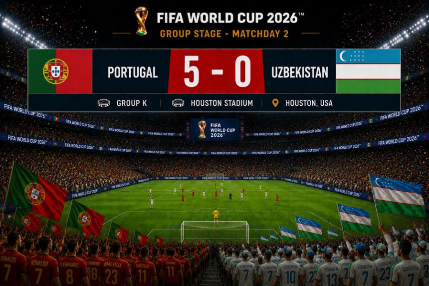 Μουντιάλ 2026: Πορτογαλική «καταιγίδα» με πεντάρα επί του Ουζμπεκιστάν και σόου Ρονάλντο!