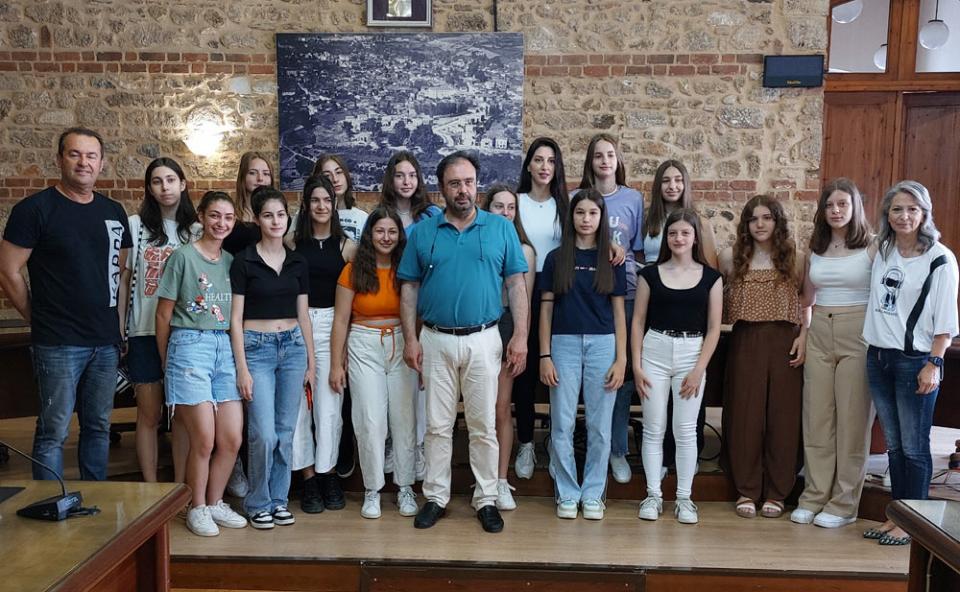 Στο Δήμαρχο Βέροιας οι αθλήτριες βόλεϊ του «ΠΟΣΕΙΔΩΝΑ» Α.Σ. Βέροιας