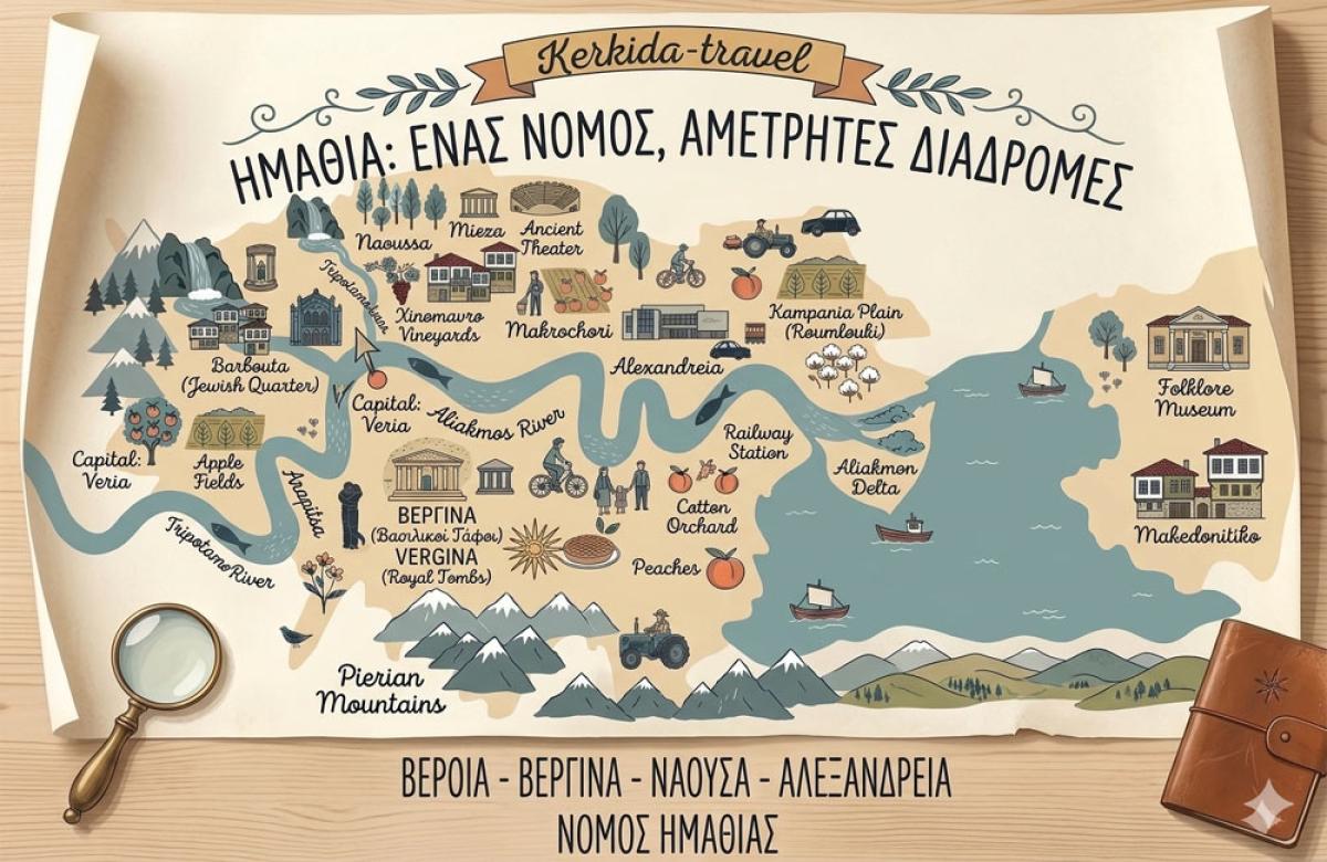 Road Trip στην Ημαθία: Μια διαδρομή ανάμεσα στην ιστορία και τη φύση (Artistic Maps)