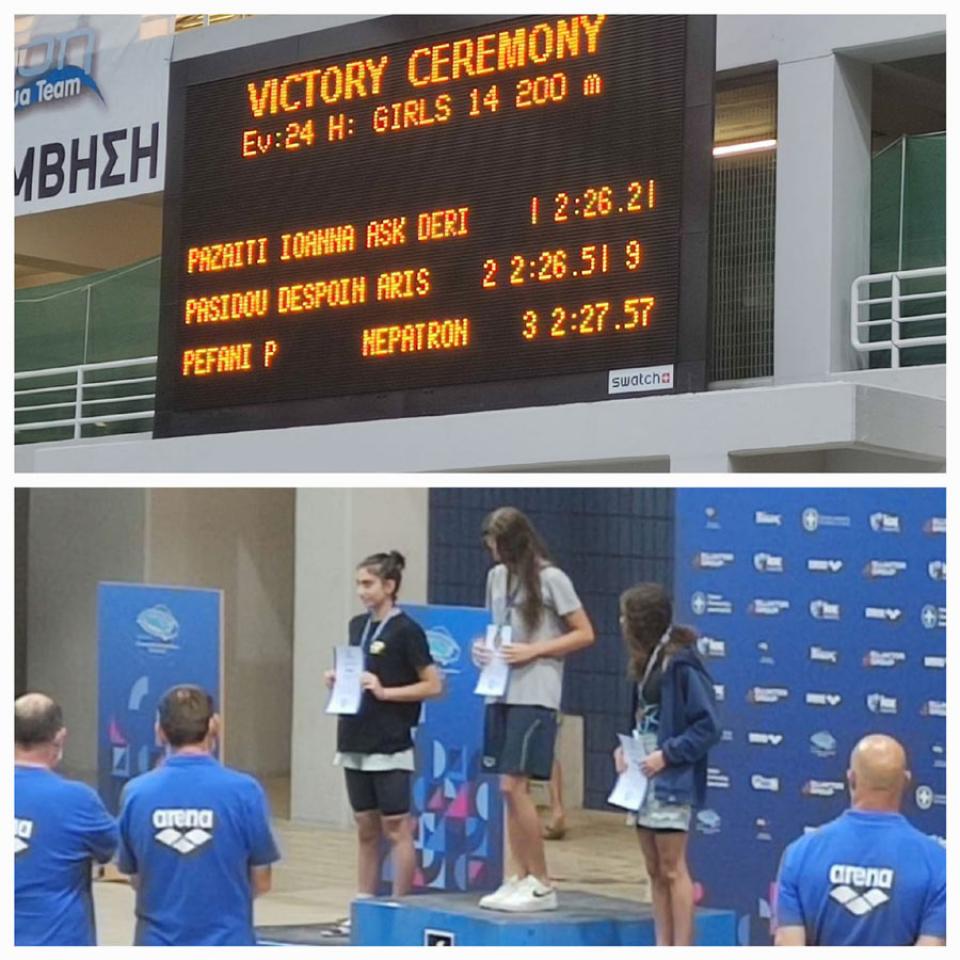 Πολύ καλή παρουσία στο Πανελλήνιο Πρωτάθλημα κολύμβησης για τον Πήγασο