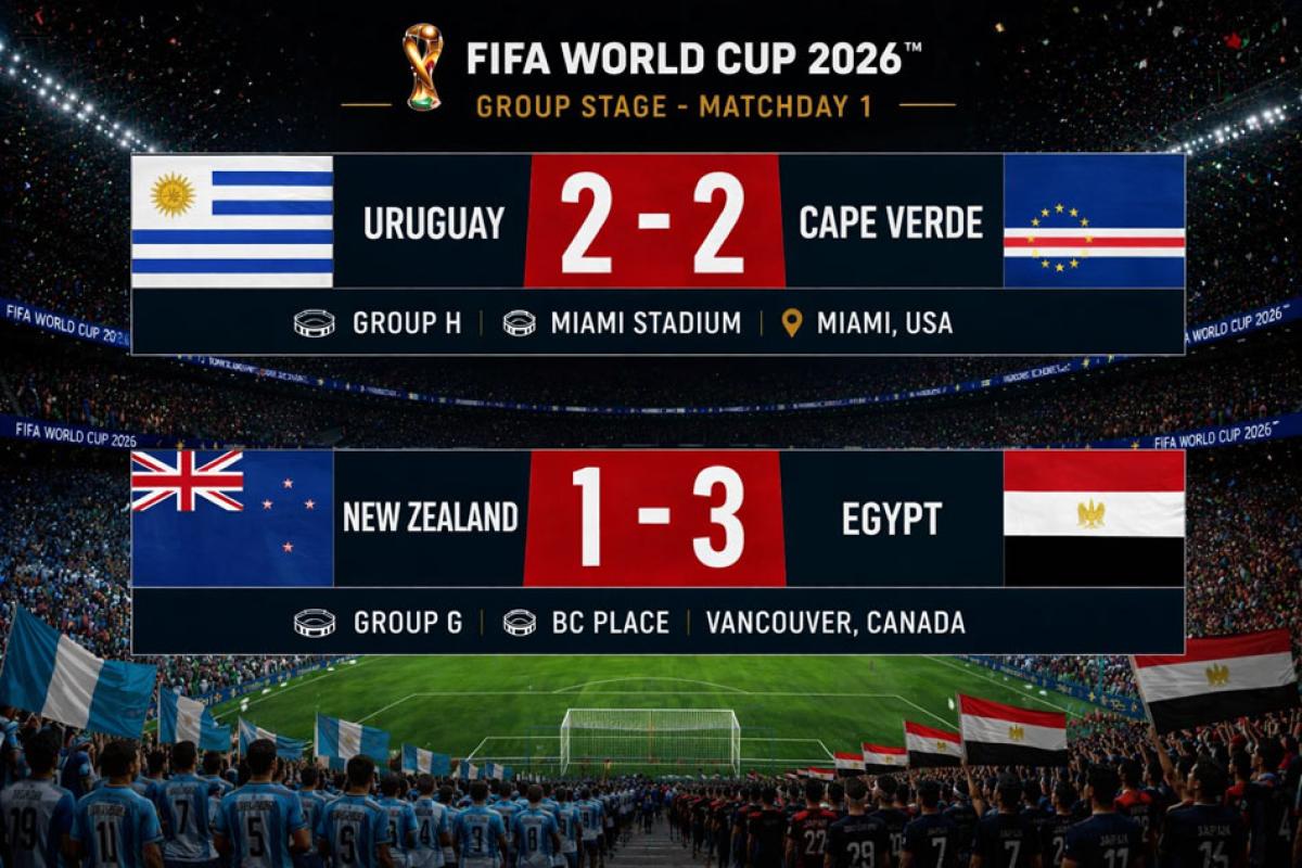 Μουντιάλ 2026: Στους "32" η Αίγυπτος, ζει το όνειρο το Πράσινο Ακρωτήρι κόντρα στην Ουρουγουάη!