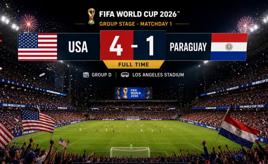 Μουντιάλ 2026: Ονειρική πρεμιέρα για τις ΗΠΑ 4-1 την Παραγουάη!