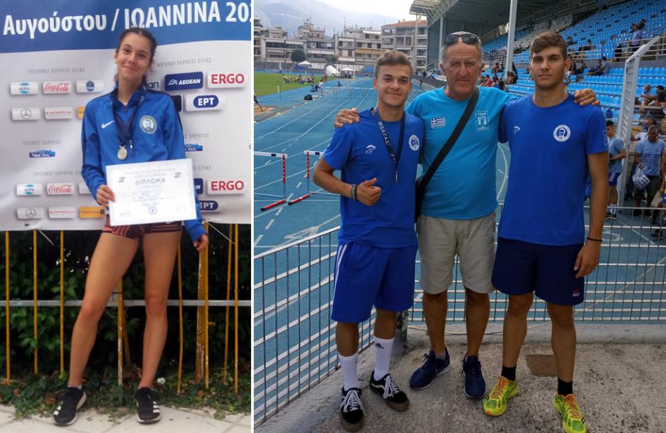 Τρία μετάλλια για τους αθλητές του "Βικέλα" στο Πανελλήνιο Στίβου Εφήβων - Νεανίδων