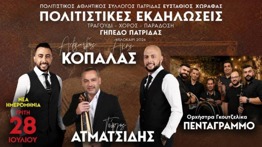 Αλλαγή στο πρόγραμμα των τετραήμερων εκδηλώσεων της Πατρίδας
