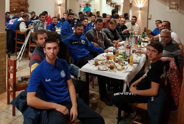 Η διοίκηση της Αγ. Μαρίνας παρέθεσε τραπέζι στους ποδοσφαιριστές